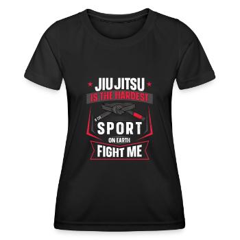 Ceinture de Jiu Jitsu Ju-Jitsu Est Le - T-shirt sport Femme - noir - Devant - AI Model Female 172 light (172cm)