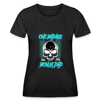 Bonus Papa Beau-père - T-shirt sport Femme - noir - Devant - AI Model Female 172 light (172cm)
