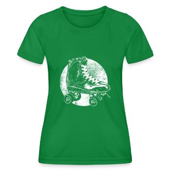 Roller-skate - Women's Functional T-Shirt - kelly green - Front - AI Model Female 172 dark (172cm)