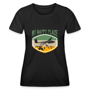 Planeur Planeur Planeur Planeur Planeur - T-shirt sport Femme - noir - Devant - AI Model Female 172 light (172cm)
