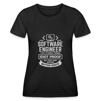 Software Engineer Software Developer Gift - Women's Functional T-Shirt - black - Front - AI Model Female 172 light (172cm)