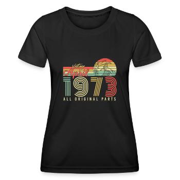 April 1973 Retro - Frauen Funktions-T-Shirt - Schwarz - Vorne - AI Model Female 172 light (172cm)