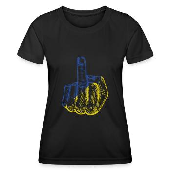 Ukraine Majeur - T-shirt sport Femme - noir - Devant - AI Model Female 172 light (172cm)