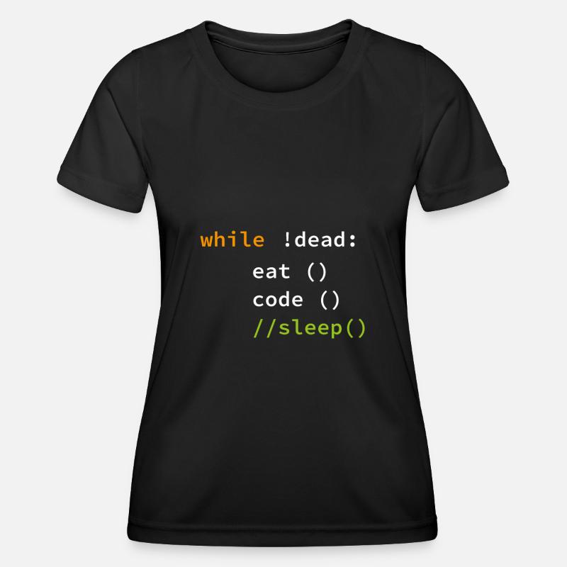 Drôle de cadeau de programmeur de codage - T-shirt sport Femme - noir