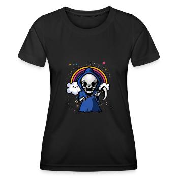 Rétro Gothique Vintage Goth Occulte - T-shirt sport Femme - noir - Devant - AI Model Female 172 light (172cm)