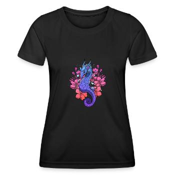 Rétro Gothique Vintage Goth Occulte - T-shirt sport Femme - noir - Devant - AI Model Female 172 light (172cm)