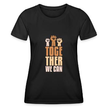 Anti Rassismus - Frauen Funktions-T-Shirt - Schwarz - Vorne - AI Model Female 172 light (172cm)