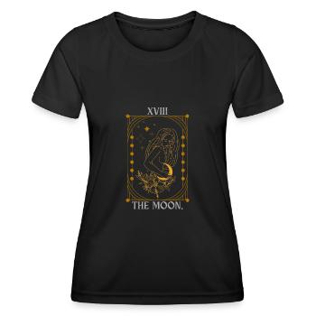 Le Tarot de la Lune Gothique Wicca Astrologie - T-shirt sport Femme - noir - Devant - AI Model Female 172 light (172cm)