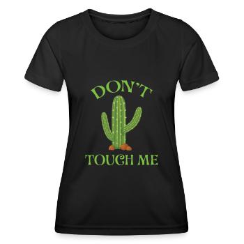Ne me touche pas - T-shirt sport Femme - noir - Devant - AI Model Female 172 light (172cm)