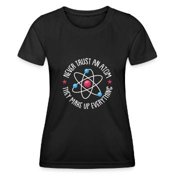 Physics Physicist - Women's Functional T-Shirt - black - Front - AI Model Female 172 light (172cm)