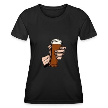 Craft Beer Bier Hopfen Malz Brauer - Frauen Funktions-T-Shirt - Schwarz - Vorne - AI Model Female 172 light (172cm)