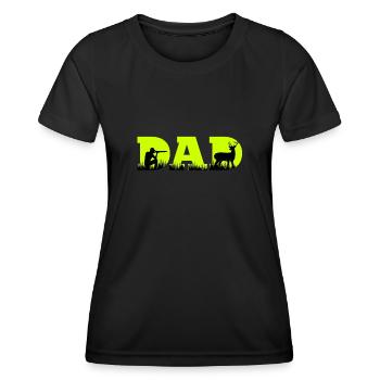 Jäger Papa Jagd Vater - Frauen Funktions-T-Shirt - Schwarz - Vorne - AI Model Female 172 light (172cm)
