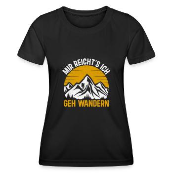Mir Reicht's Ich Geh Wandern Bergsteiger Wanderer - Frauen Funktions-T-Shirt - Schwarz - Vorne - AI Model Female 172 light (172cm)