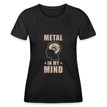 Metal Musik in my Mind - Frauen Funktions-T-Shirt - Schwarz - Vorne - AI Model Female 172 light (172cm)