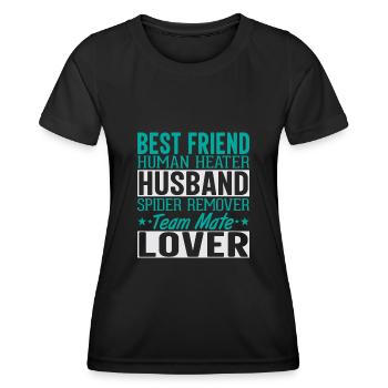 Best Friend, Best Husband - Frauen Funktions-T-Shirt - Schwarz - Vorne - AI Model Female 172 light (172cm)