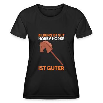 Steckenpferd Hobby Horse - Frauen Funktions-T-Shirt - Schwarz - Vorne - AI Model Female 172 light (172cm)