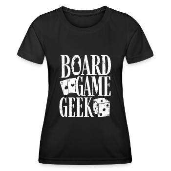 Jeu de société Geek, Jeu de société - T-shirt sport Femme - noir - Devant - AI Model Female 172 light (172cm)