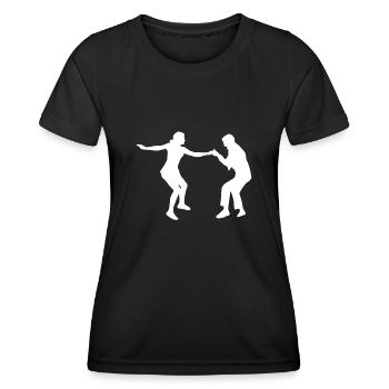 Boogie Woogie Boogie-Woogie Tanzen Swing - Frauen Funktions-T-Shirt - Schwarz - Vorne - AI Model Female 172 light (172cm)