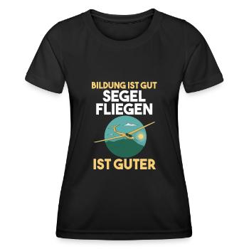 Segelfliegen Segelflieger - Frauen Funktions-T-Shirt - Schwarz - Vorne - AI Model Female 172 light (172cm)
