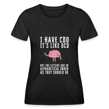 TocD Conscience du trouble obsessionnel-compulsif - T-shirt sport Femme - noir - Devant - AI Model Female 172 light (172cm)