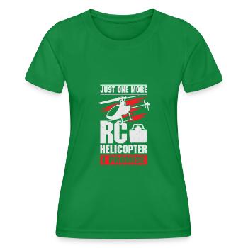 RC Helikopter Hubschrauber Modellbau Geschenk - Frauen Funktions-T-Shirt - Kelly Green - Vorne - AI Model Female 172 dark (172cm)