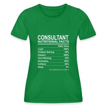 Consultant Nutritional Facts - Frauen Funktions-T-Shirt - Kelly Green - Vorne - AI Model Female 172 dark (172cm)