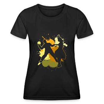 Boogie Woogie Tänzer Tanzen Swing - Frauen Funktions-T-Shirt - Schwarz - Vorne - AI Model Female 172 light (172cm)