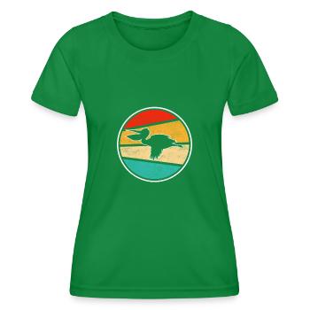 Pelikan Rétro - T-shirt sport Femme - vert - Devant - AI Model Female 172 dark (172cm)