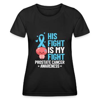 Prostatakrebs Prostata Krebs Chemo - Frauen Funktions-T-Shirt - Schwarz - Vorne - AI Model Female 172 light (172cm)