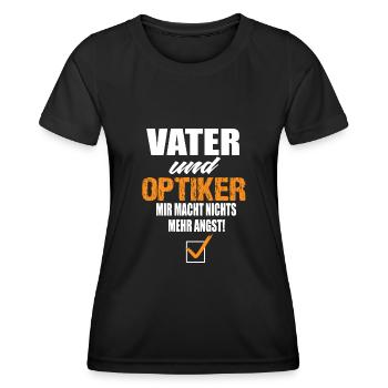 Vater und Optiker - Frauen Funktions-T-Shirt - Schwarz - Vorne - AI Model Female 172 light (172cm)