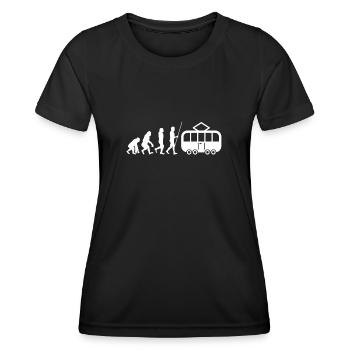 Tram Véhicule Train Tramway Trolley Téléphérique - T-shirt sport Femme - noir - Devant - AI Model Female 172 light (172cm)