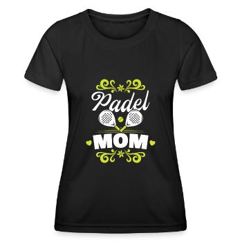Cool Padel Maman Joueur de Padel Maman - T-shirt sport Femme - noir - Devant - AI Model Female 172 light (172cm)