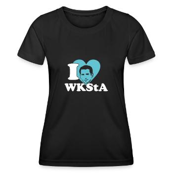 Ich Liebe WKStA Politik Skandal Kurz Shirt - Frauen Funktions-T-Shirt - Schwarz - Vorne - AI Model Female 172 light (172cm)