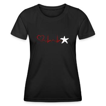 Heartbeat Etoile De Mer T Shirt - Women's Functional T-Shirt - black - Front - AI Model Female 172 light (172cm)