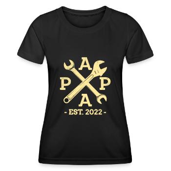 Papa 2022 Werdender Papa 2022 - Frauen Funktions-T-Shirt - Schwarz - Vorne - AI Model Female 172 light (172cm)