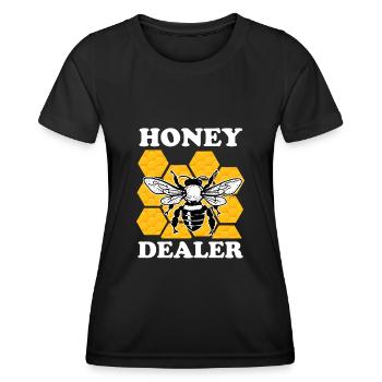 Marchand de miel Apiculteur Apiculture Marchand de miel - T-shirt sport Femme - noir - Devant - AI Model Female 172 light (172cm)