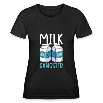 Milch Gangster - Frauen Funktions-T-Shirt - Schwarz - Vorne - AI Model Female 172 light (172cm)