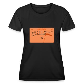 Compteur de volume - T-shirt sport Femme - noir - Devant - AI Model Female 172 light (172cm)