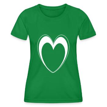 Cœur Blanc - T-shirt sport Femme - vert - Devant - AI Model Female 172 dark (172cm)