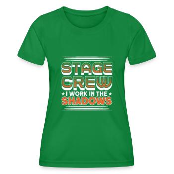 Bühnenarbeiter Bühnenpersonal Schauspieler - Frauen Funktions-T-Shirt - Kelly Green - Vorne - AI Model Female 172 dark (172cm)