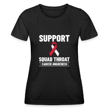 Kopf Hals Karzinom Krebs Ribbon Chemo - Frauen Funktions-T-Shirt - Schwarz - Vorne - AI Model Female 172 light (172cm)