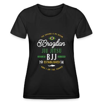 BJJ Brazilian Jiu Jitsu - Frauen Funktions-T-Shirt - Schwarz - Vorne - AI Model Female 172 light (172cm)