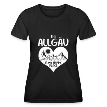 Allgäu Alpen Spruch für Allgäuer - Frauen Funktions-T-Shirt - Schwarz - Vorne - AI Model Female 172 light (172cm)