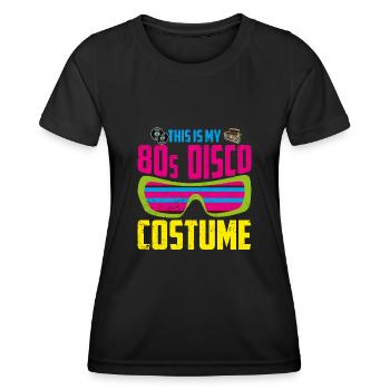 80er - Frauen Funktions-T-Shirt - Schwarz - Vorne - AI Model Female 172 light (172cm)