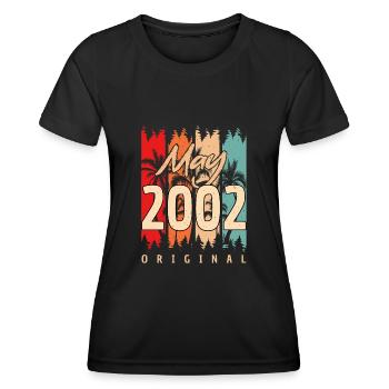 20tes Lebensjahr Mai 2002 - Frauen Funktions-T-Shirt - Schwarz - Vorne - AI Model Female 172 light (172cm)