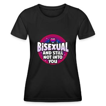 Bisexuel Bi Pride Flag Bisexuel - T-shirt sport Femme - noir - Devant - AI Model Female 172 light (172cm)