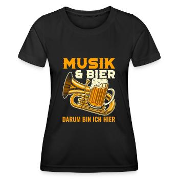Tubist Geschenk Tuba Spieler lustige Geschenkidee - Frauen Funktions-T-Shirt - Schwarz - Vorne - AI Model Female 172 light (172cm)