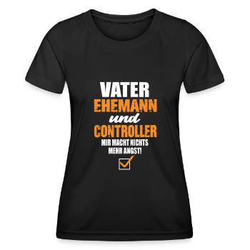 Controller - Frauen Funktions-T-Shirt - Schwarz - Vorne - AI Model Female 172 light (172cm)
