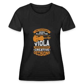 Drôle Viola Music Viola Violist Gift - T-shirt sport Femme - noir - Devant - AI Model Female 172 light (172cm)
