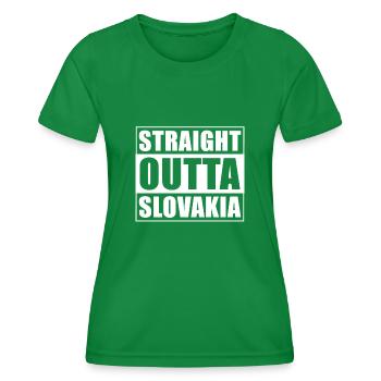 Straight outta Slovaquie - T-shirt sport Femme - vert - Devant - AI Model Female 172 dark (172cm)